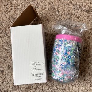 Lilly Pulitzer Insulated Can Tumbler in Blue Ibiza